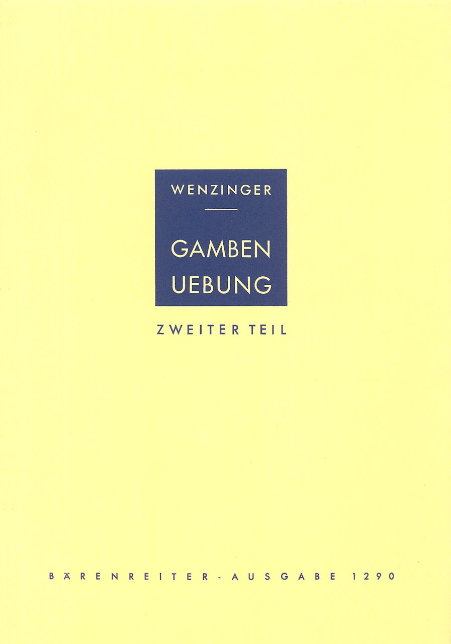 Wenzinger,A., Gambenubung II (Barenreiter)