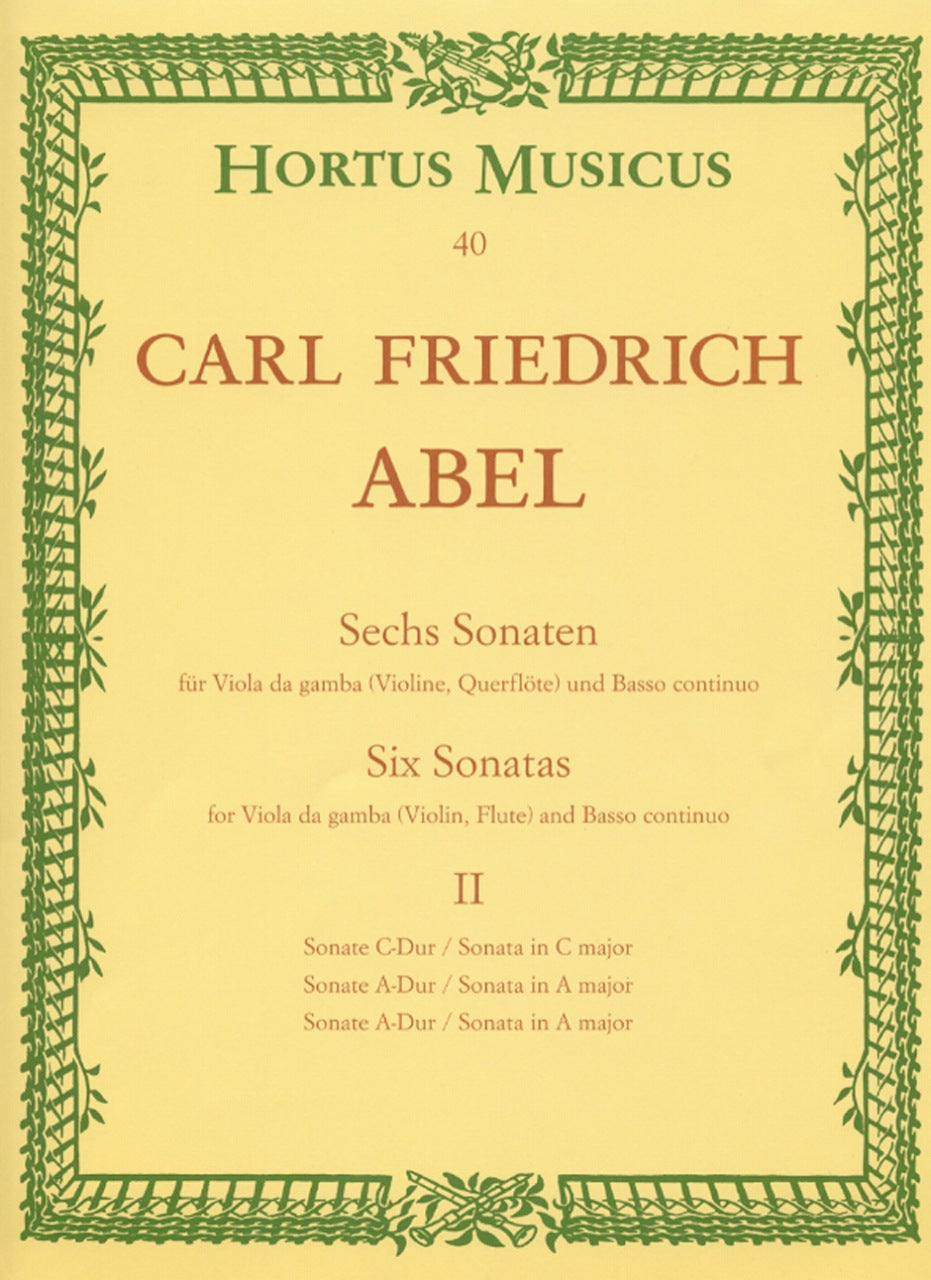 Abel,C.F., 6 Sonaten fur VdG & Bc. II (Barenreiter)