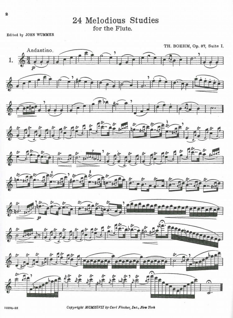 Boehm, op. 37: 24 Melodious Studies (Carl Fischer)