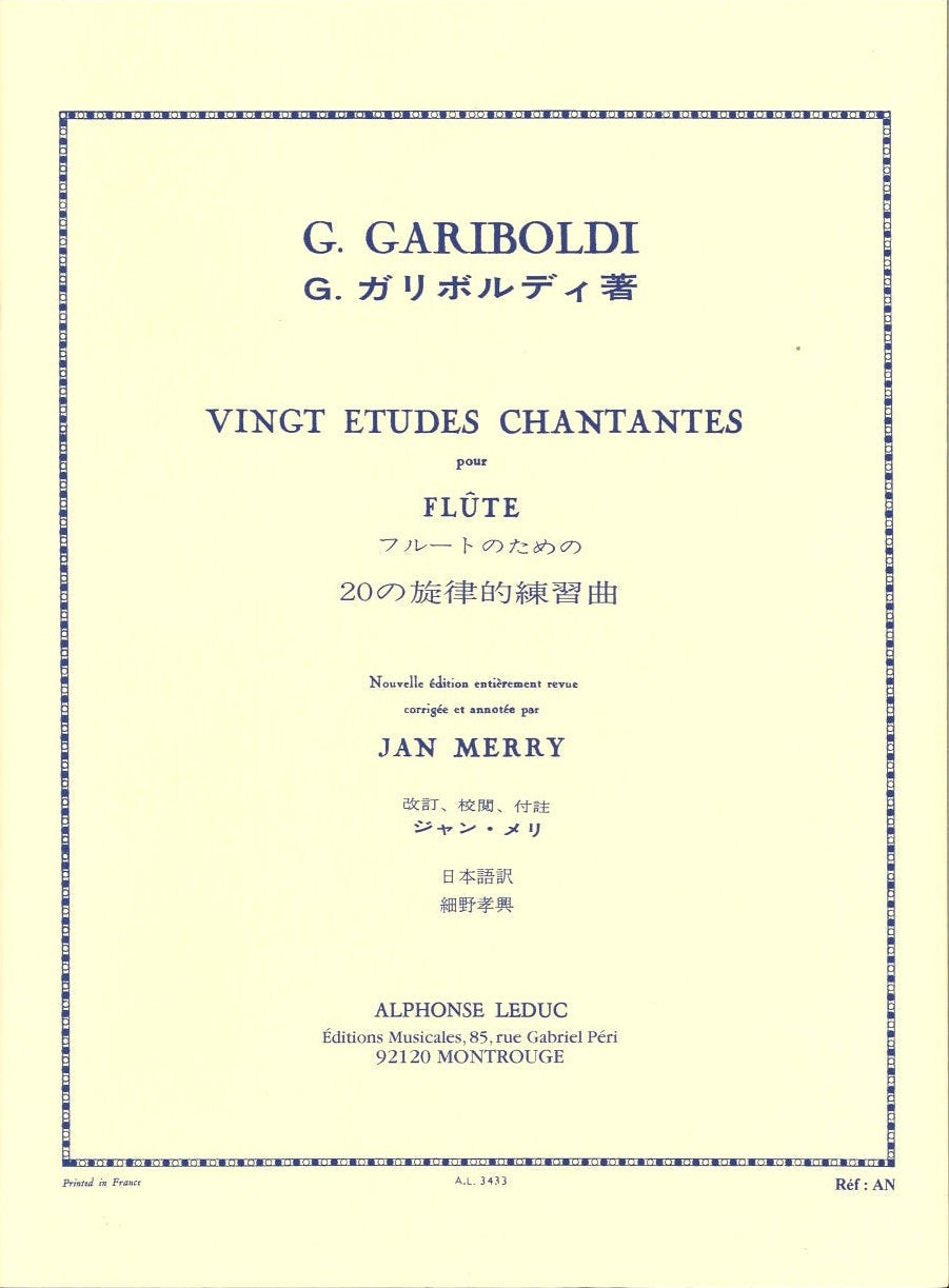 Gariboldi, 20 Etudes chantantes op. 88 (Leduc)