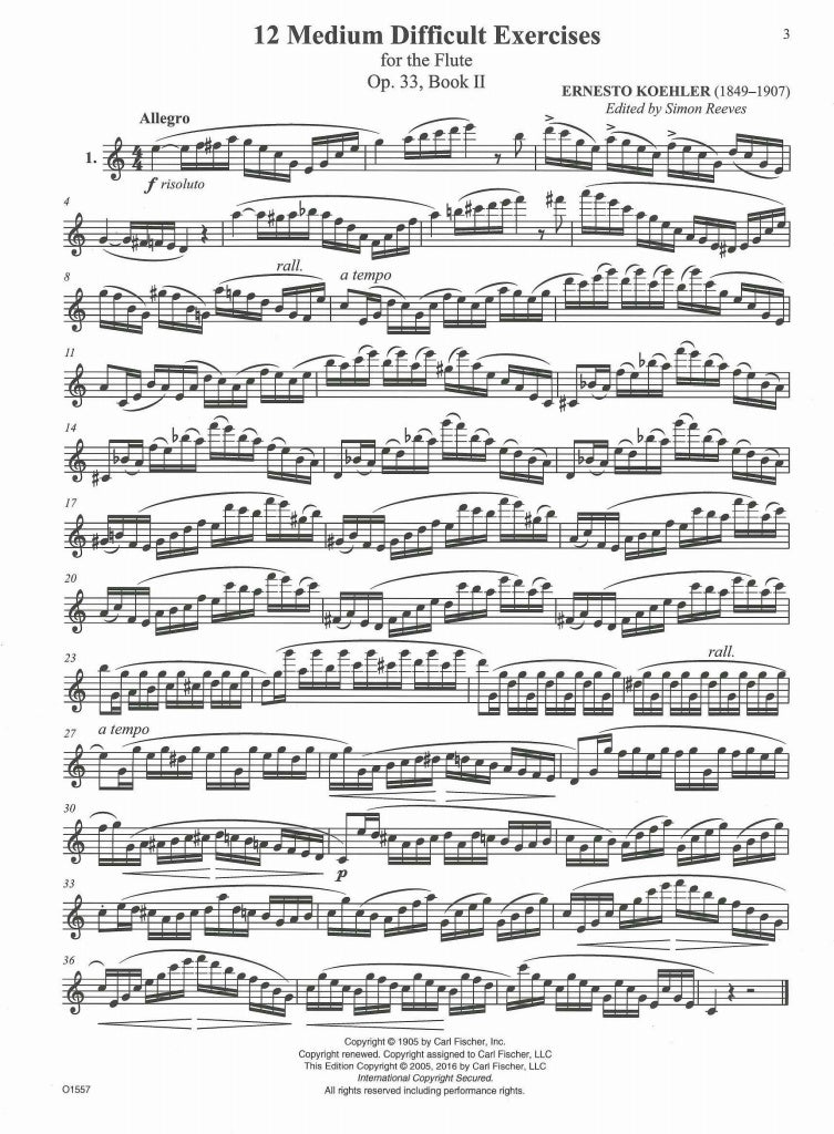 Kohler, 35 Exercises op. 33, Book 2 (Carl Fischer)