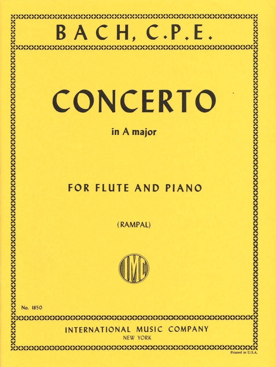 Bach,C.P.E., Concerto in A (Rampal) (IMC)