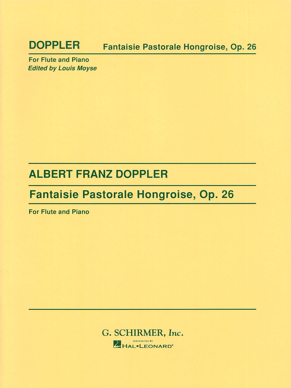 Doppler, Fantaisie pastorale hongroise (G.Schirmer)