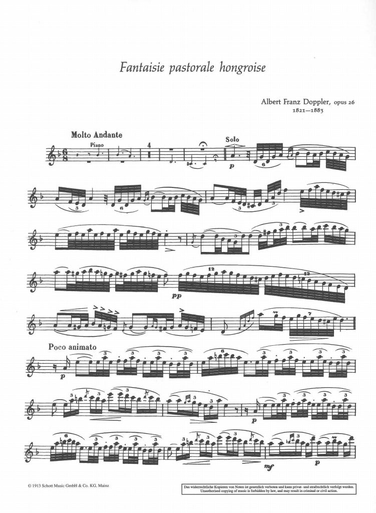 Doppler, Fantaisie pastorale hongroise (Schott)