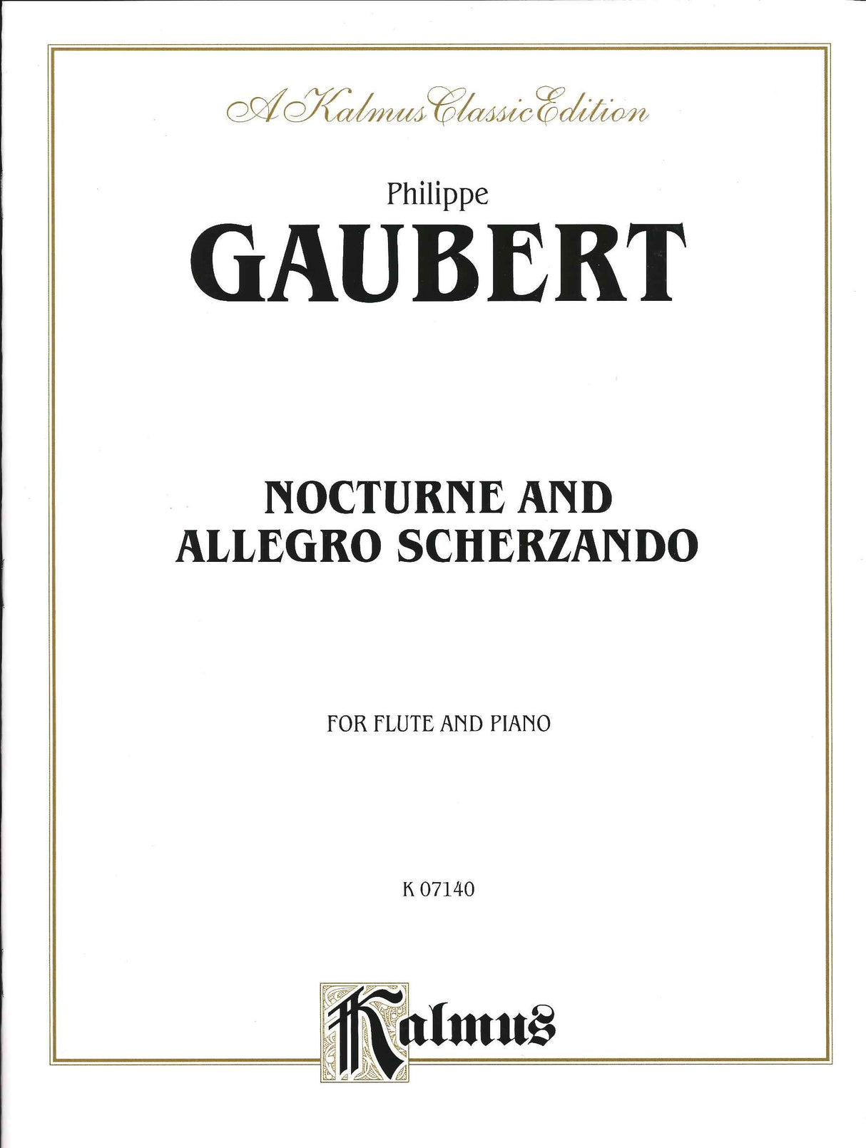Gaubert, Nocturne & Allegro scherzando (Kalmus/Alfred)