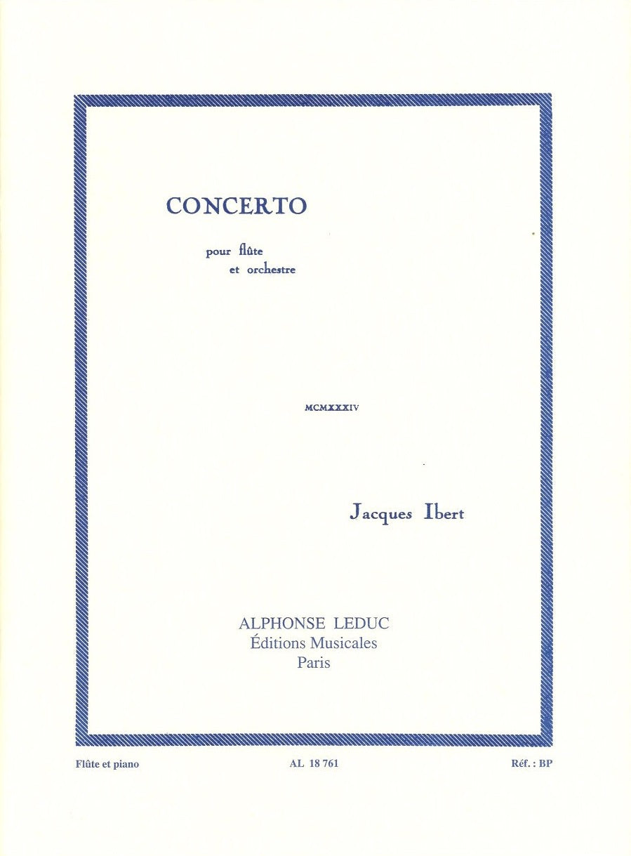 Ibert, Concerto (1934) (Leduc)