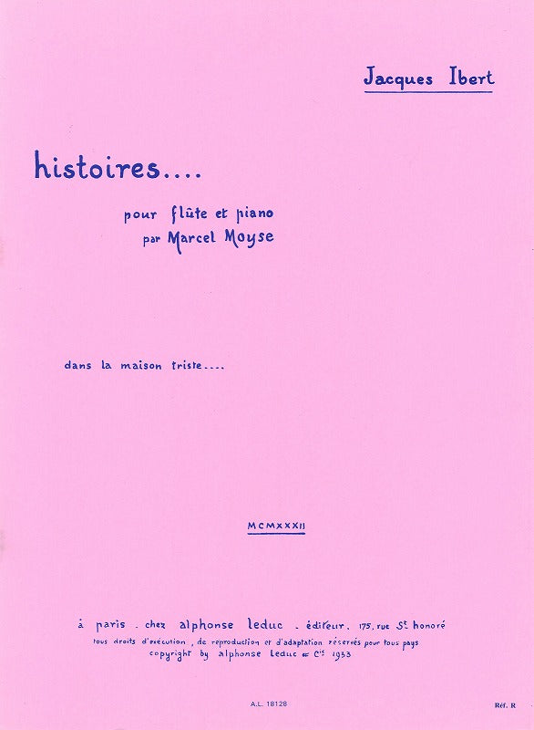 Ibert, Histoires, 5: Dans la maison tris (Leduc)
