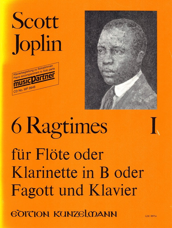 Joplin, 6 Ragtimes 1 (Fl/Cl/Bn,Pf) (Kunzelmann)