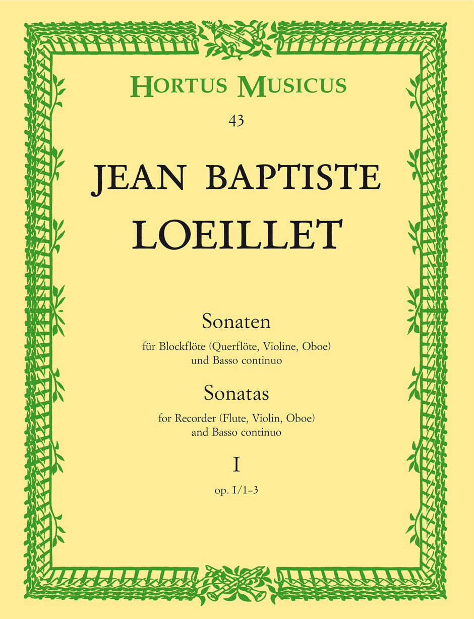 Loeillet, Sonaten 1 (Barenreiter)