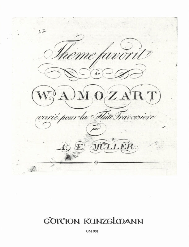 Muller, Variazionen uber Theme Mozart (Kunzelmann)