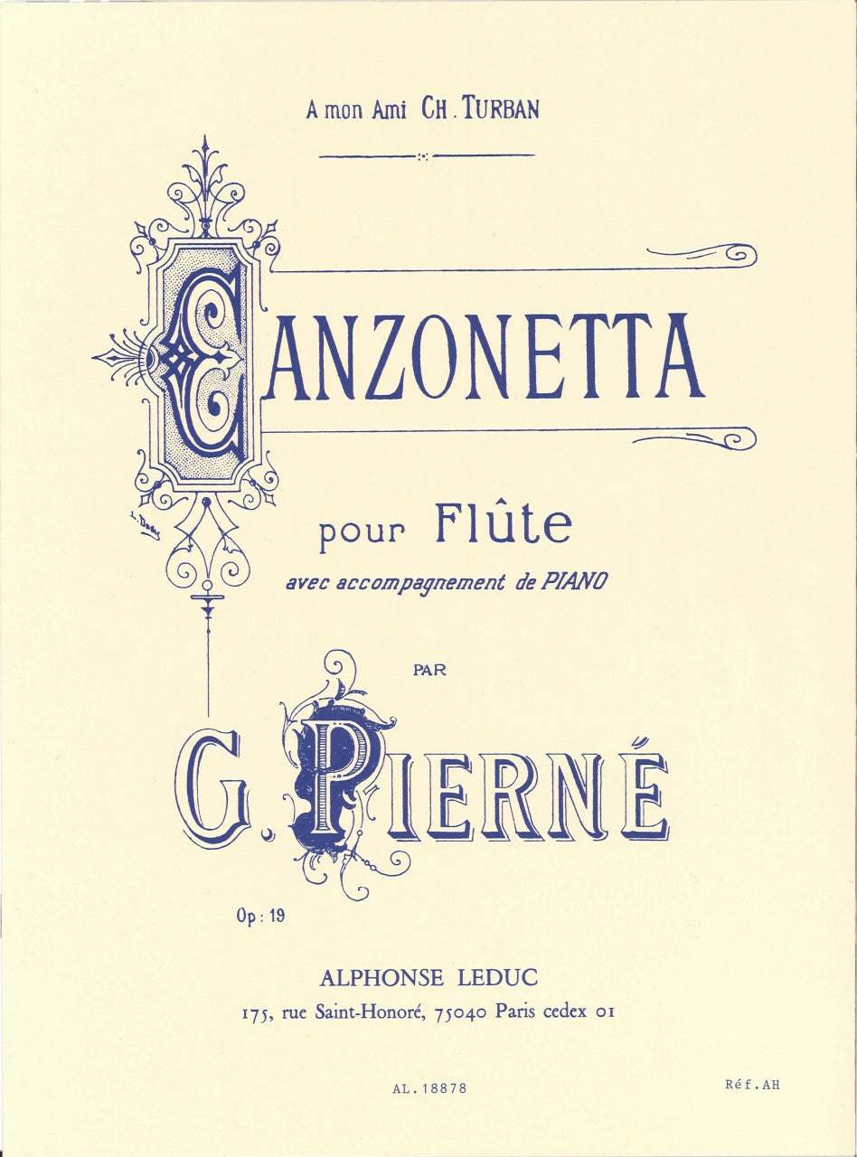Pierne, Canzonetta op. 19 (Petiot) (Leduc)