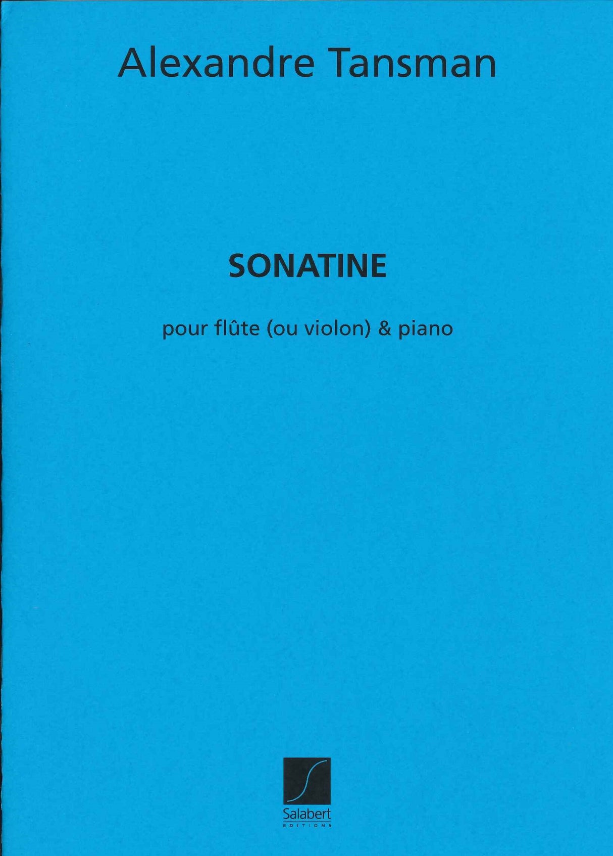 Tansman, Sonatine (1925) (Fl/Vn,Pf) (Salabert)