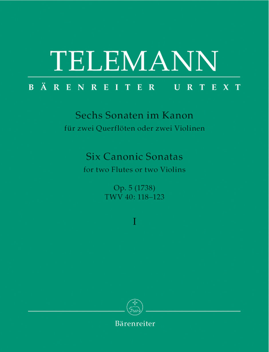 Telemann, Sonaten in Kanon op. 5, I (Barenreiter)