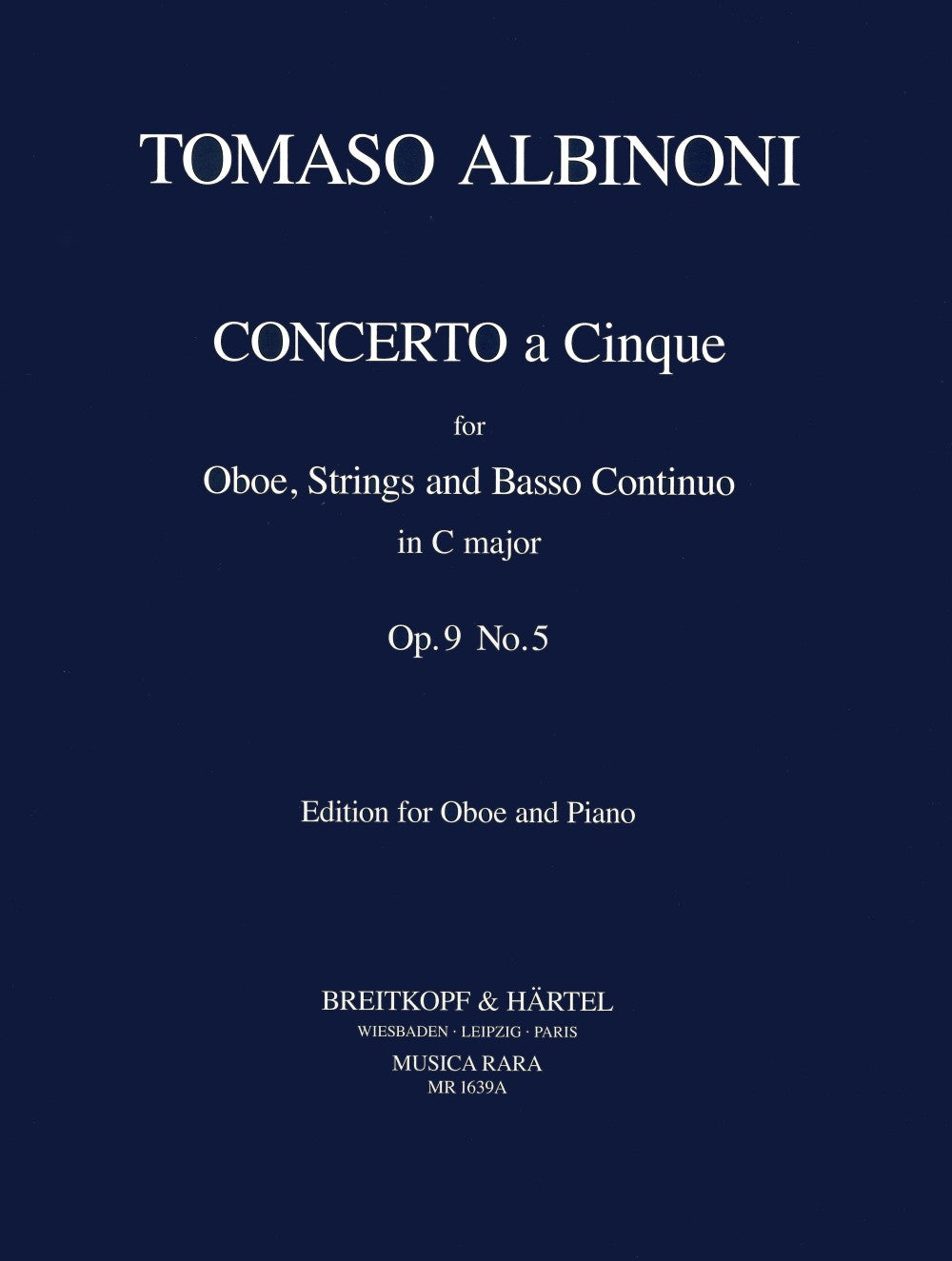 Albinoni, Concerto op. 9/5 in C (Musica Rara)
