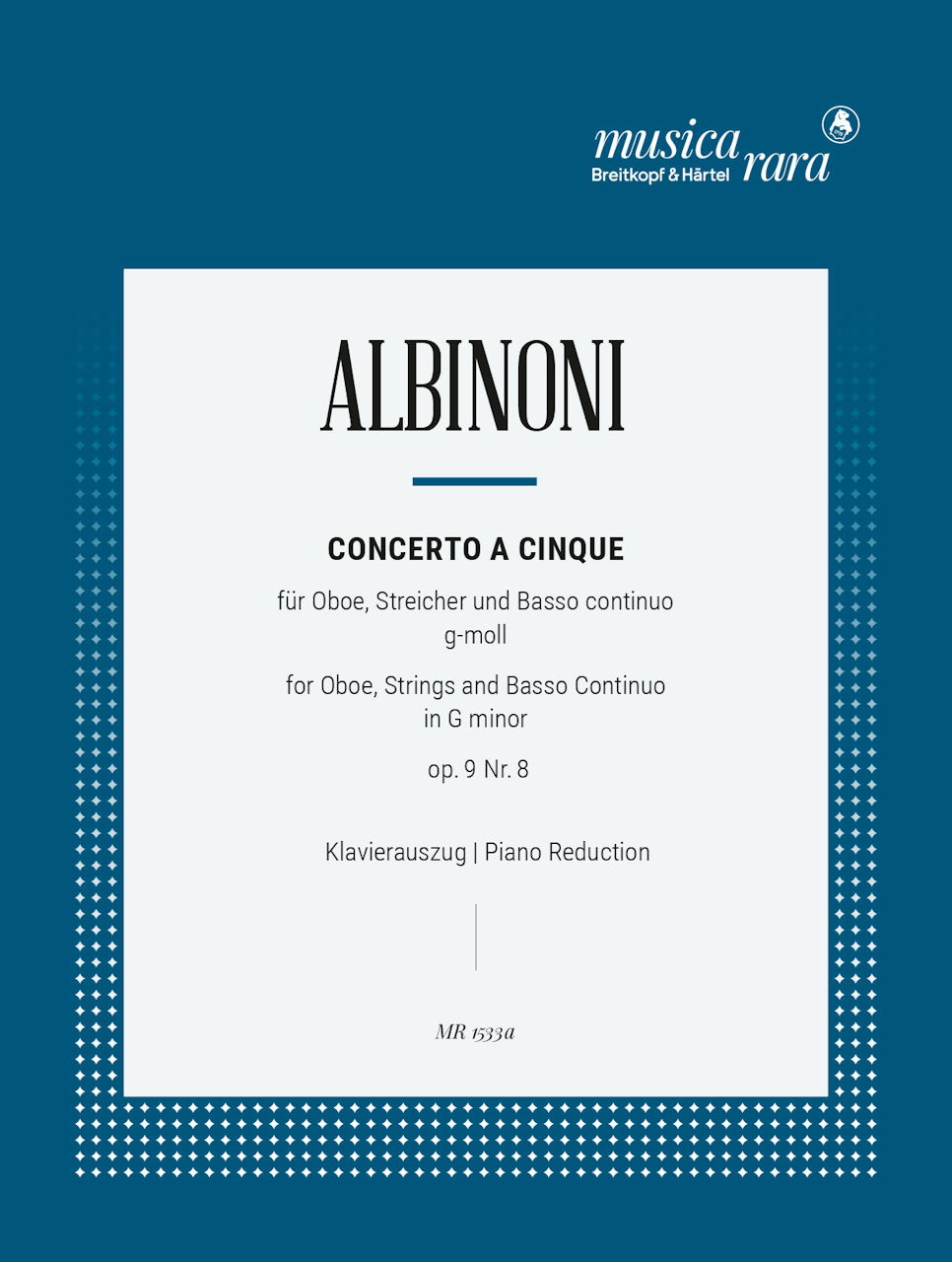 Albinoni, Concerto op. 9/8 in g (Musica Rara)