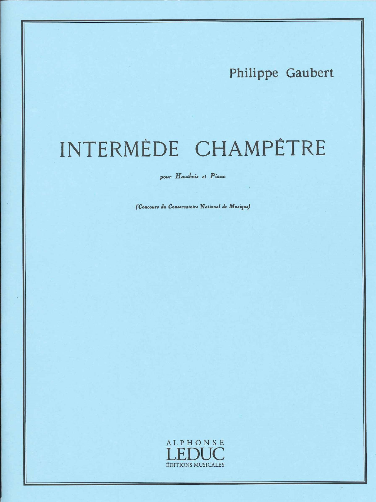 Gaubert, Intermede champetre (Ob,Pf) (Leduc)