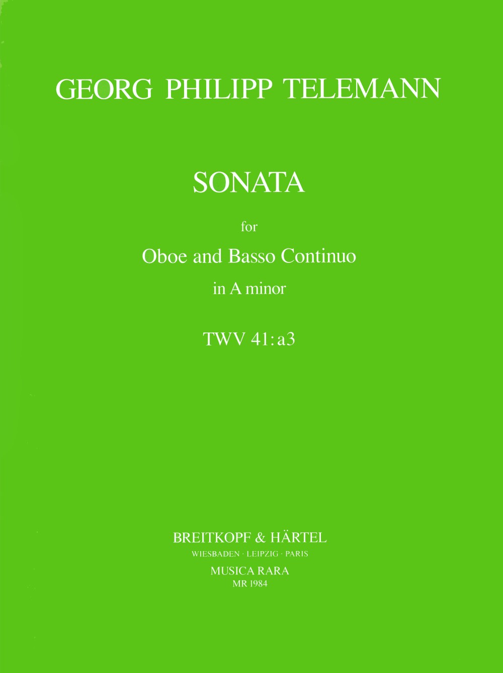 Telemann, Sonata in a minor (Musica Rara)