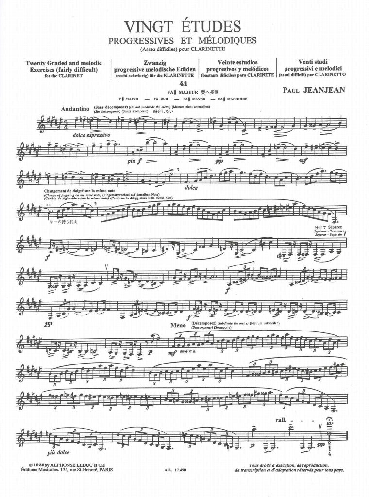 Jeanjean, Etudes progressives... 3 (Leduc)