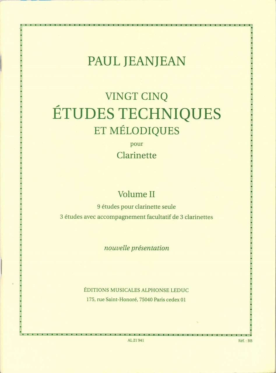 Jeanjean, 25 Etudes techniques..., 2 (Leduc)