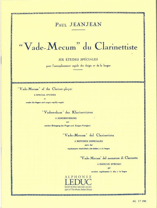 Jeanjean, Vade-Mecum du clarinettiste (Leduc)