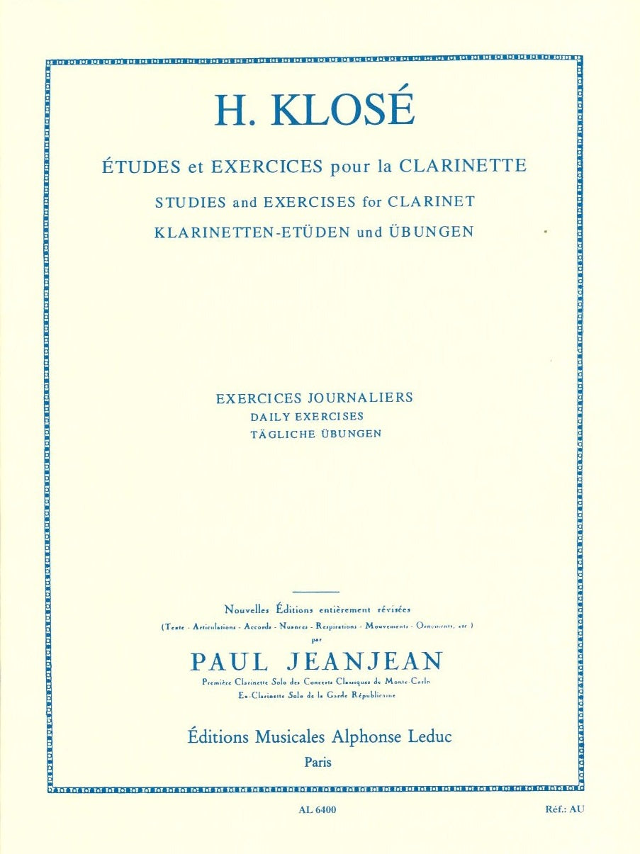 Klose, Exercices journaliers (Jeanjean) (Leduc)
