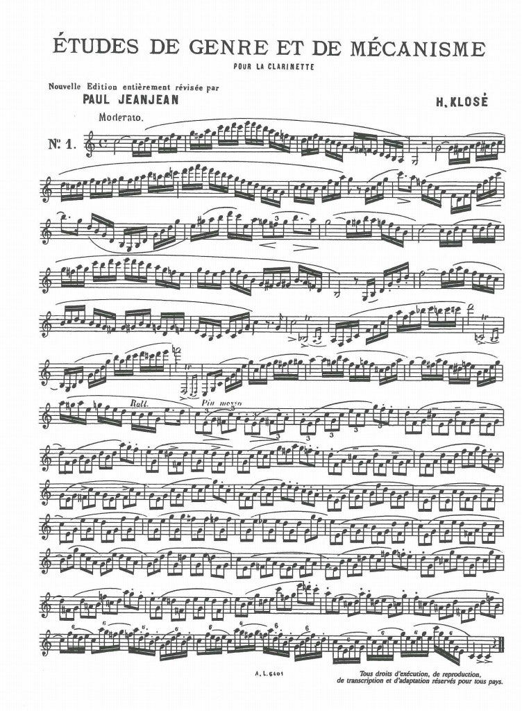 Klose, Etudes de genre et de mecanisme (Leduc)