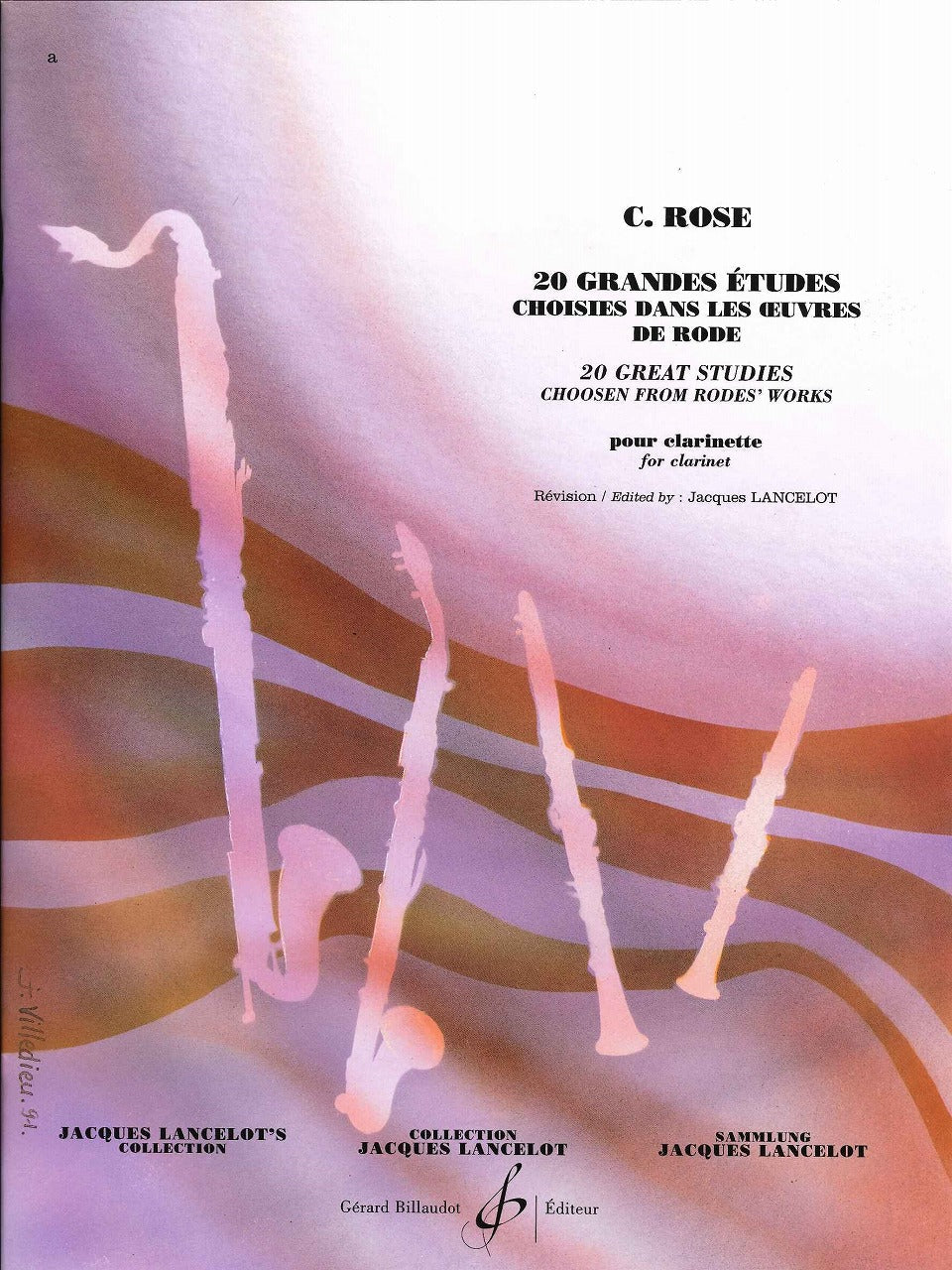 Rose, 20 Grandes Etudes (Lancelot) (Billaudot)