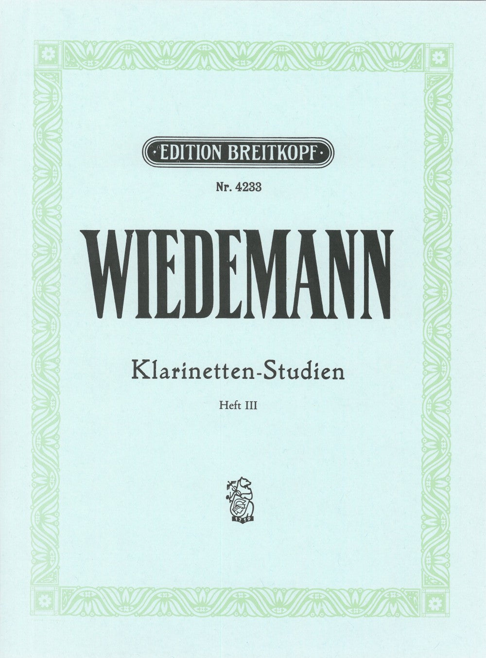 Wiedemann, Klarinetten-Studien 3 (Breitkopf)