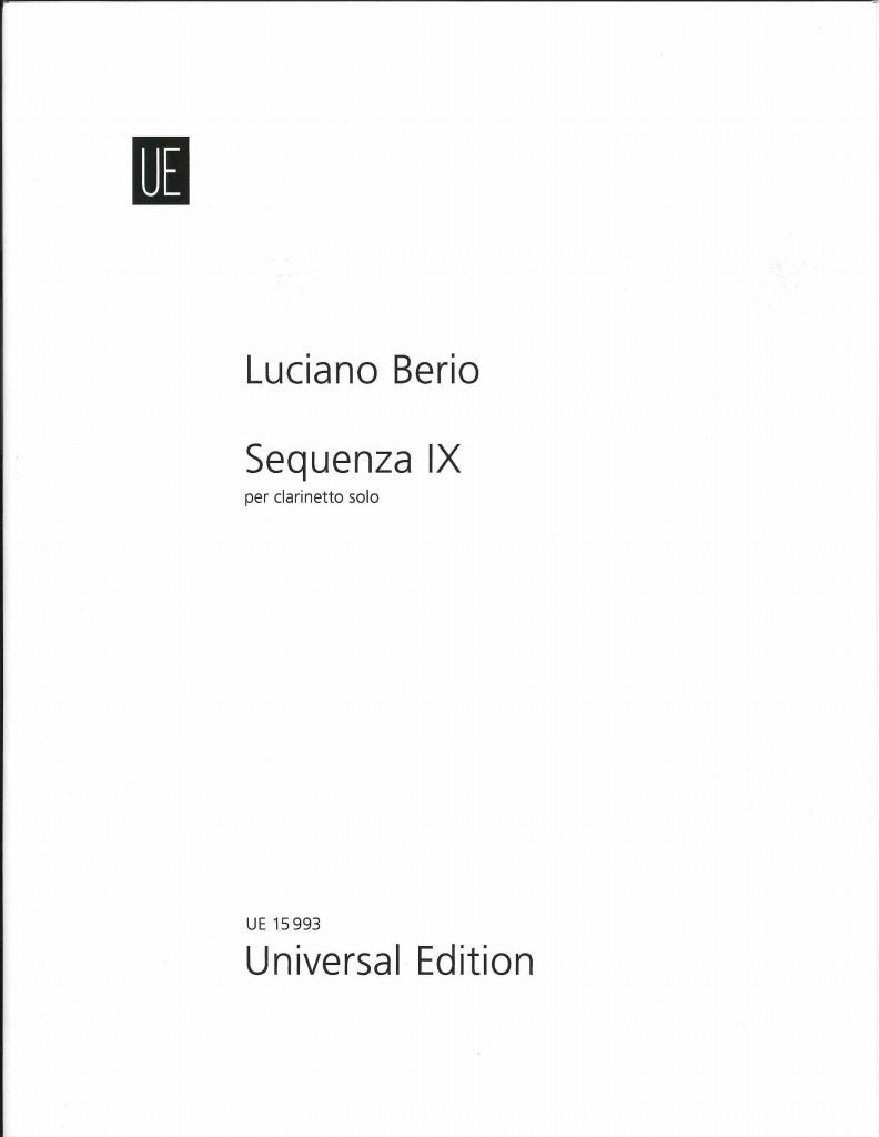 Berio, Sequenza IX (BbCl Solo) (Universal)