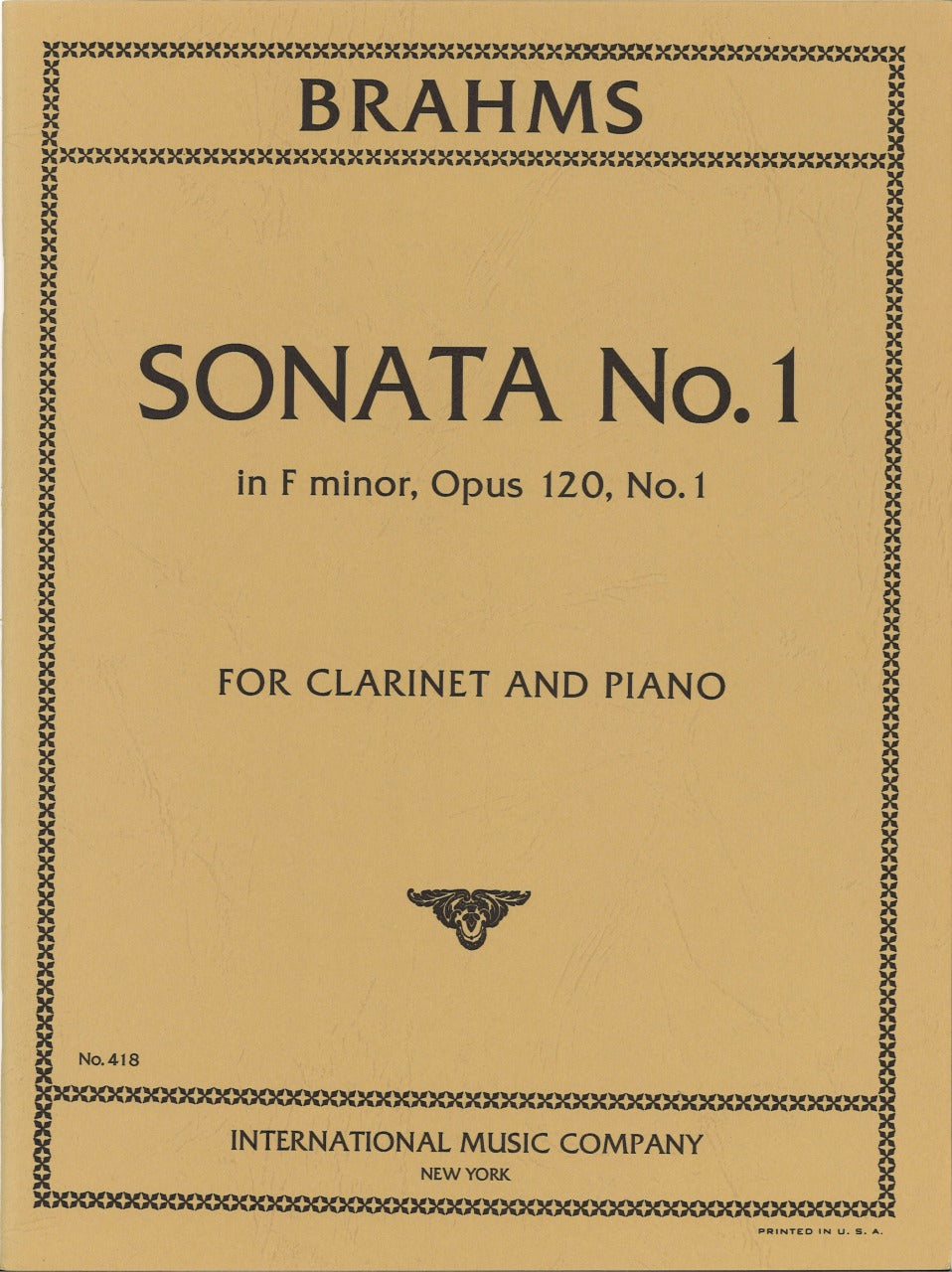Brahms, Sonata op. 120/1 in f (Cl,Pf) (IMC)