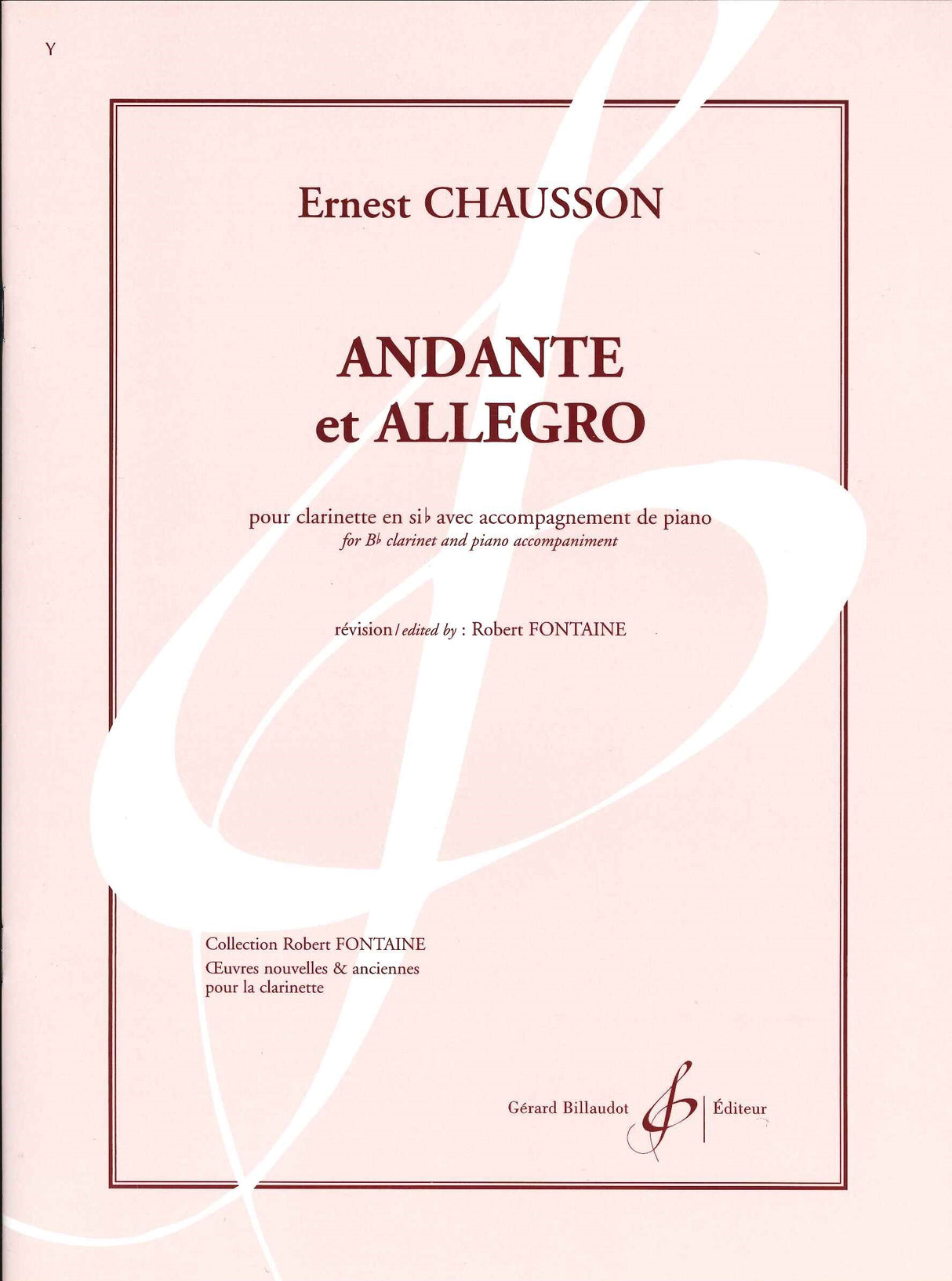 Chausson, Andante et Allegro (Fontaine) (Billaudot)