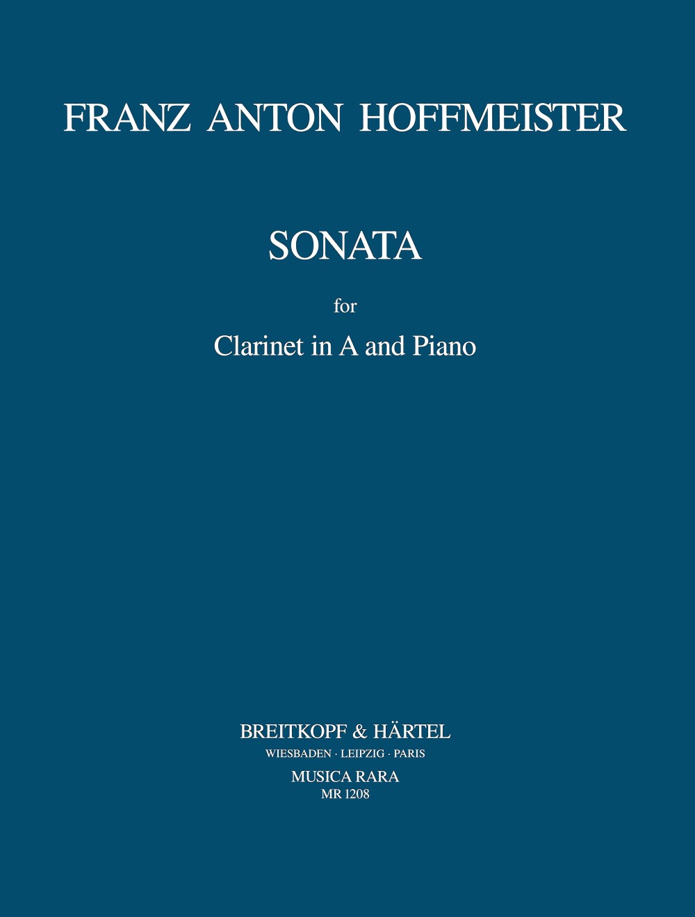 Hoffmeister, Sonata in A (Musica Rara)