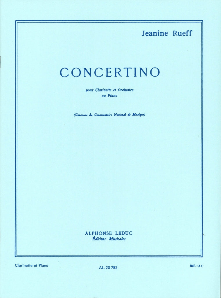 Rueff, Concertino op. 15 (Cl,Pf) (Leduc)