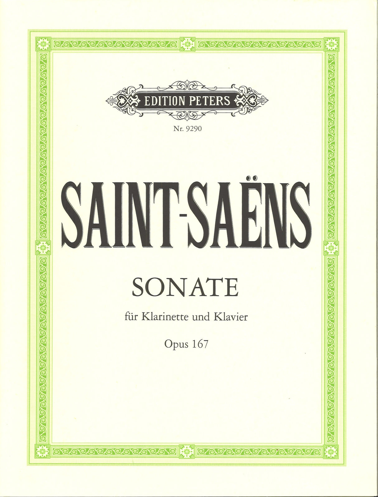 Saint-Saens, Sonata op. 167 (Zimmermann) (Peters)