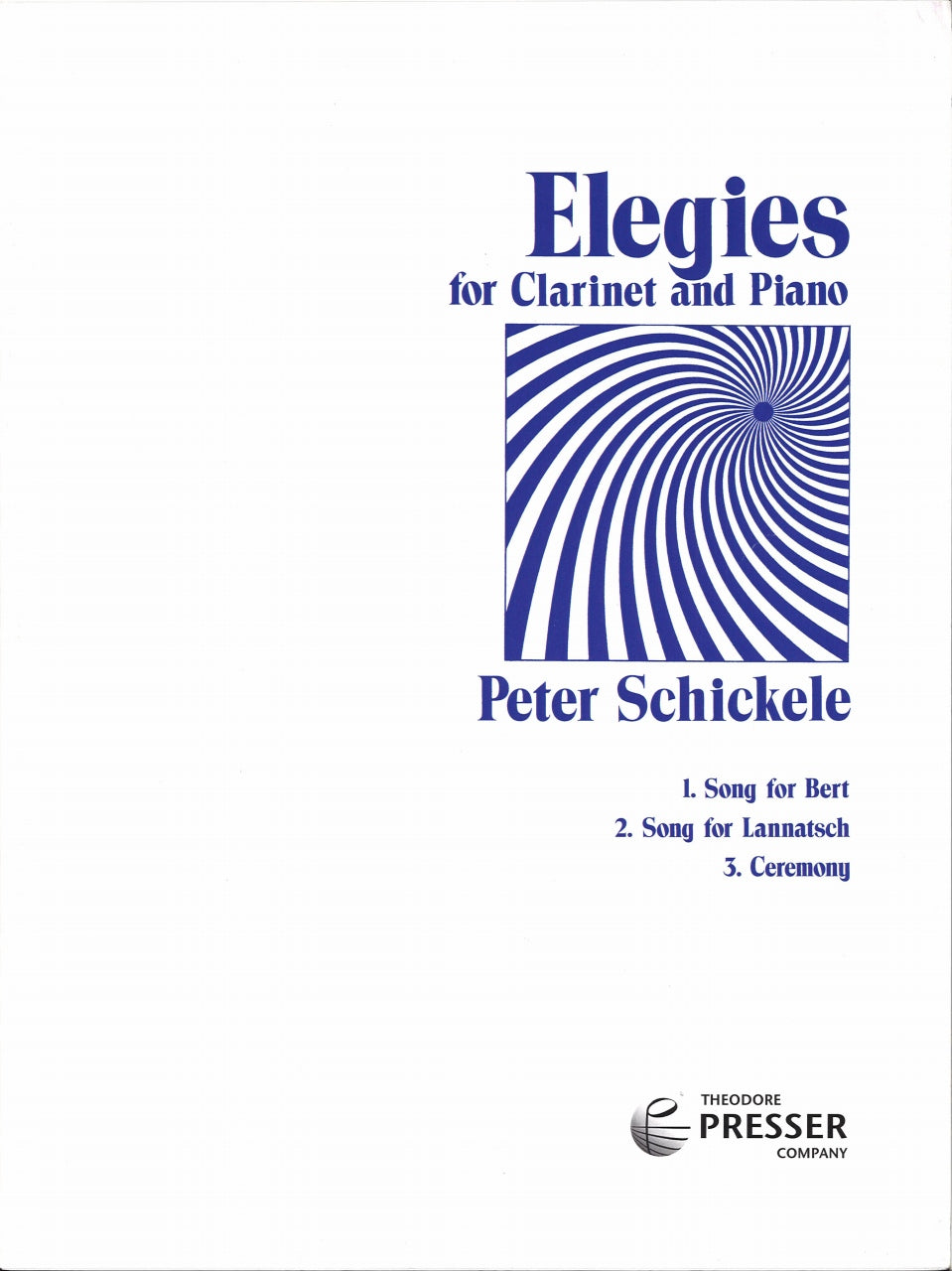 Schickele,P., Elegies (Elkan-Vogel)