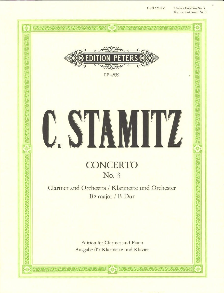 Stamitz, Concerto No. 3 in Bb (Peters)
