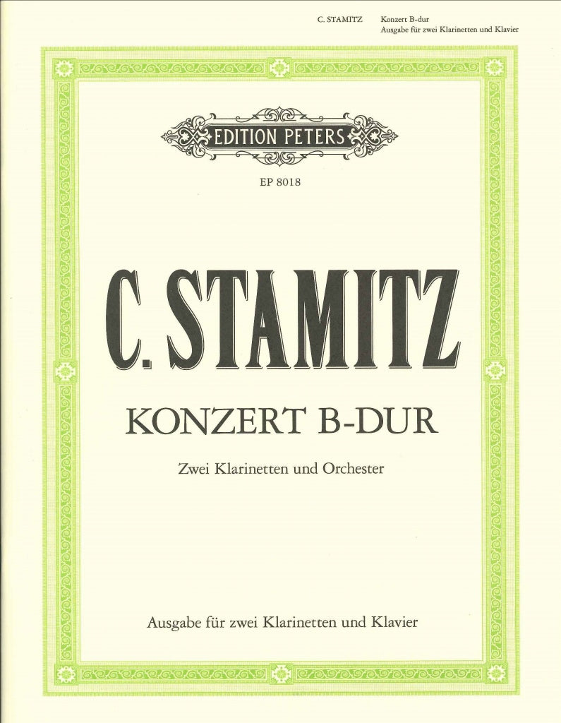 Stamitz, Concerto in Bb (2Cl,Pf) (Peters)