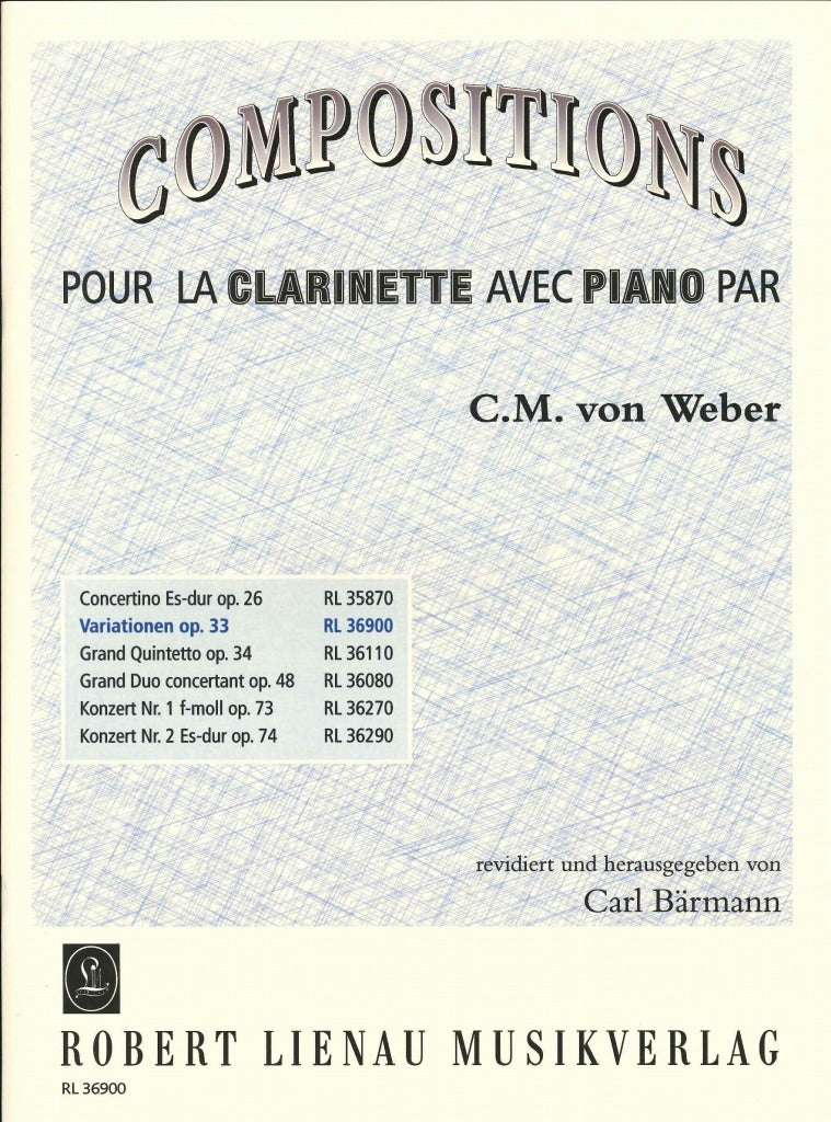 Weber, Variationen op. 33 (Baermann) (R.Lienau)