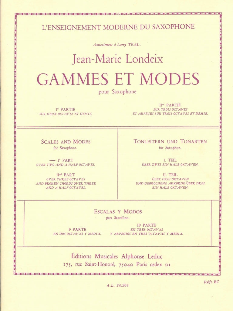 Londeix, Gammes et Modes 1 (Leduc)