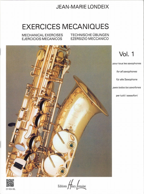 Londeix, Exercices mecaniques 1 (Lemoine)