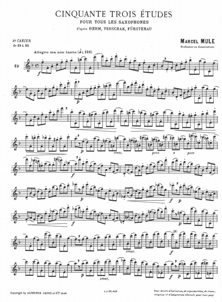 Mule, 53 Etudes, 2e cahier (Leduc)