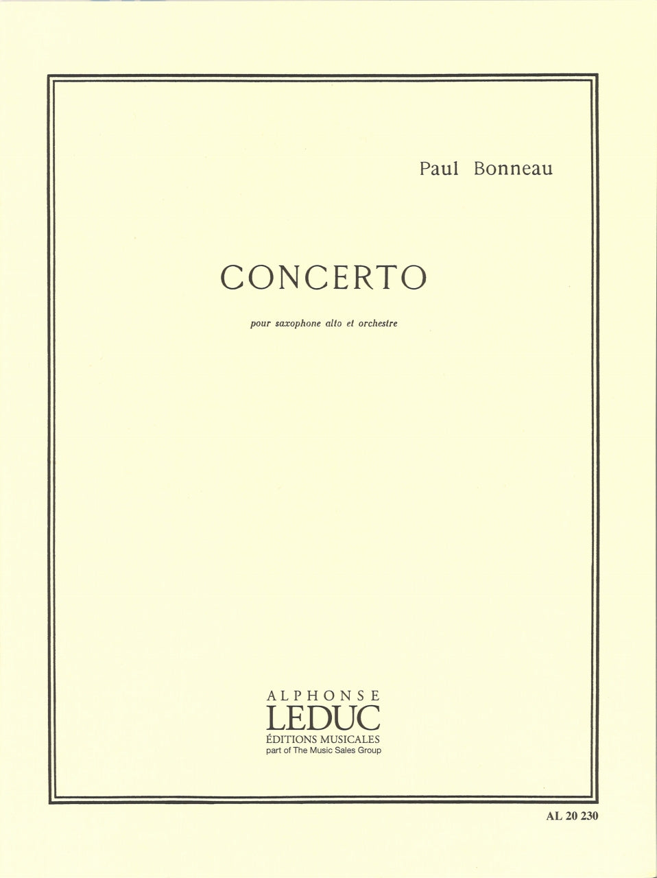 Bonneau, Concerto (Alto,Pf) (Leduc)