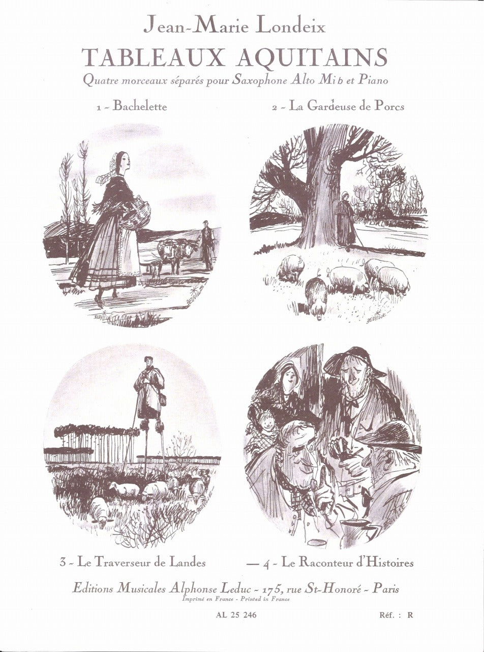 Londeix, Tableaux Aquitains 4 (ASax,Pf) (Leduc)