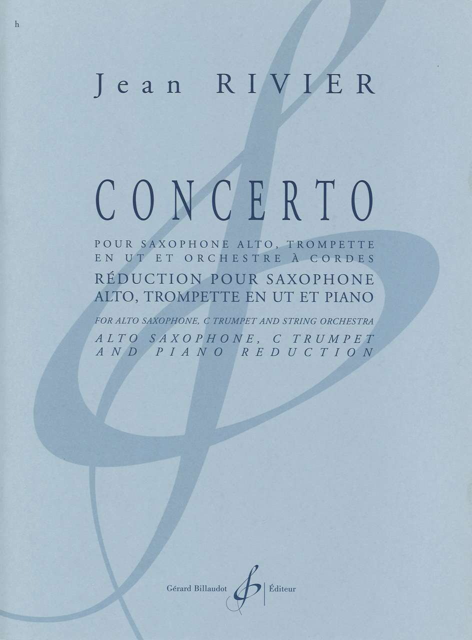 Rivier, Concerto (Alto Sax,Trp,Pf) (Billaudot)