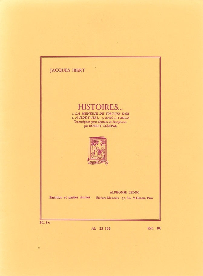 Ibert, Histoires (Partition,Parties) (Leduc)