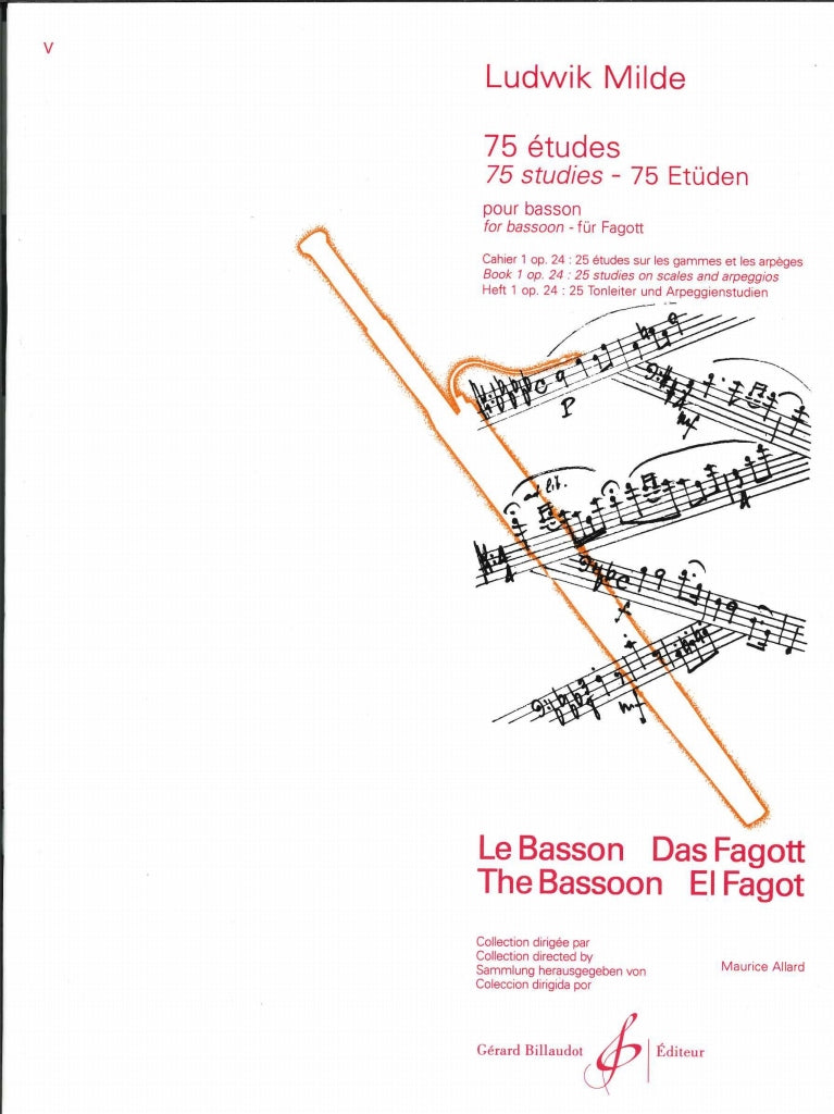 Milde, 75 Etudes 1 op. 24: 25 Etudes (Billaudot)