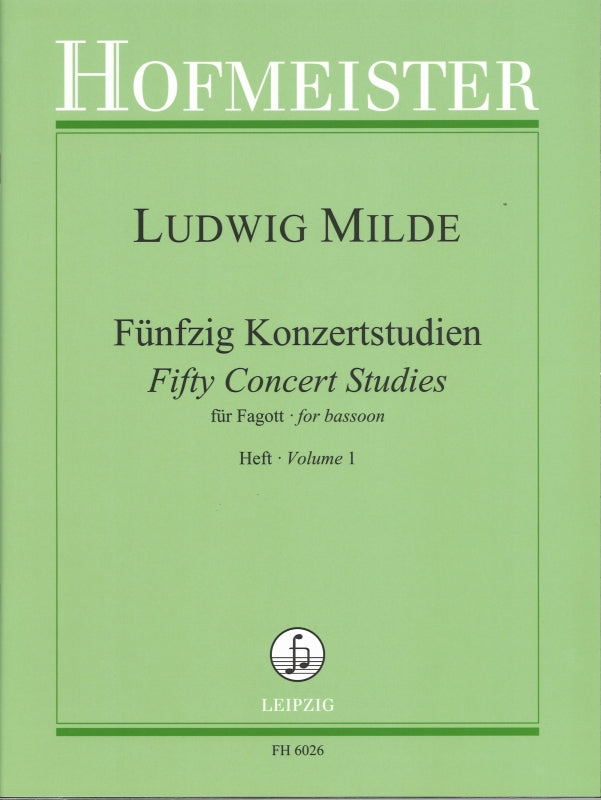 Milde, 50 Concert Studies op. 26, I (Hofmeister)