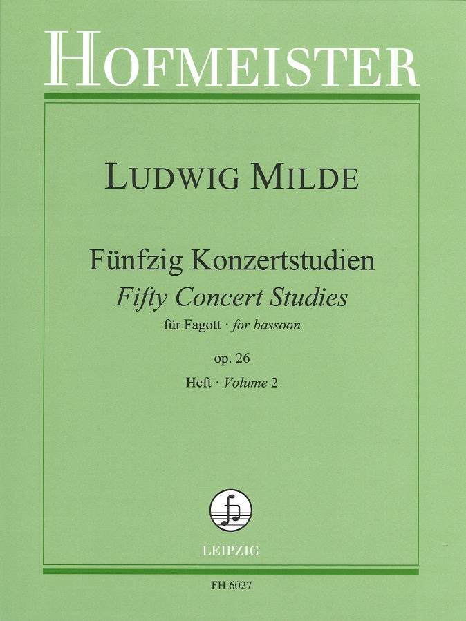 Milde, 50 Concert Studies op. 26, II (Hofmeister)
