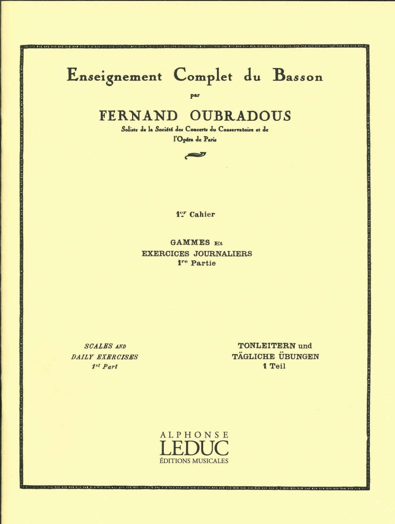 Oubradous, Enseignement complet 1 (Leduc)