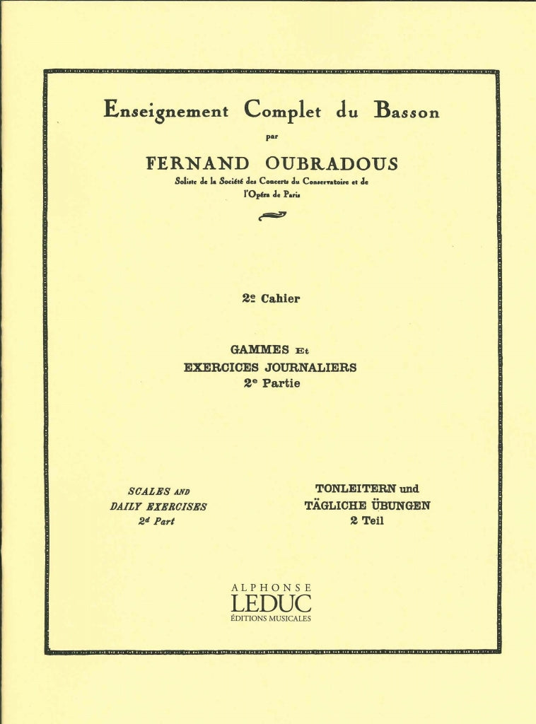Oubradous, Enseignement complet 2 (Leduc)